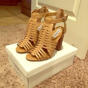 Steve Madden Block Heel Leather Sandal